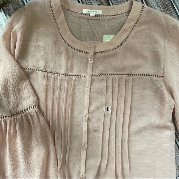 Maurices dusty pink blouse NWT size Large - Picture 2 of 3
